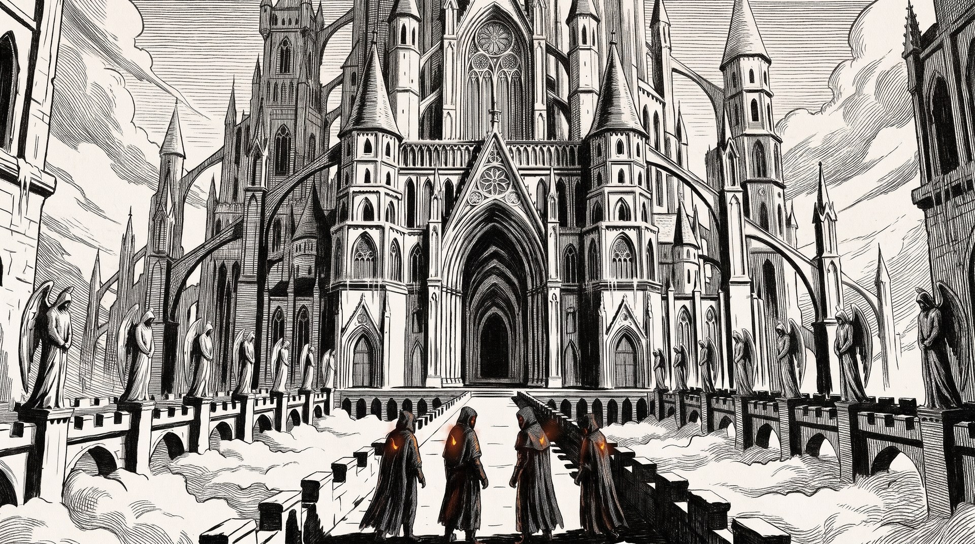 Concept painting: the gate of heaven, where each climb ends.
