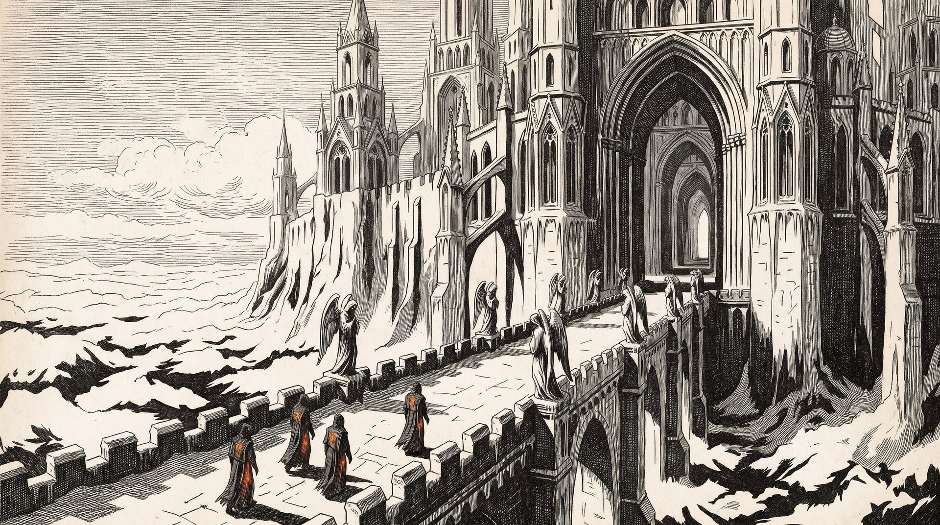 Why do the angels on the bridge never move?